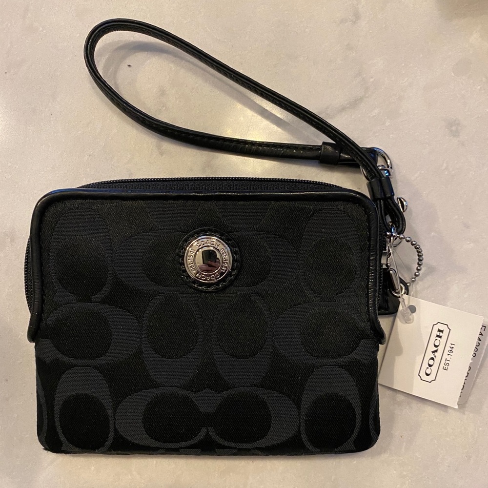 Small coach wristlet